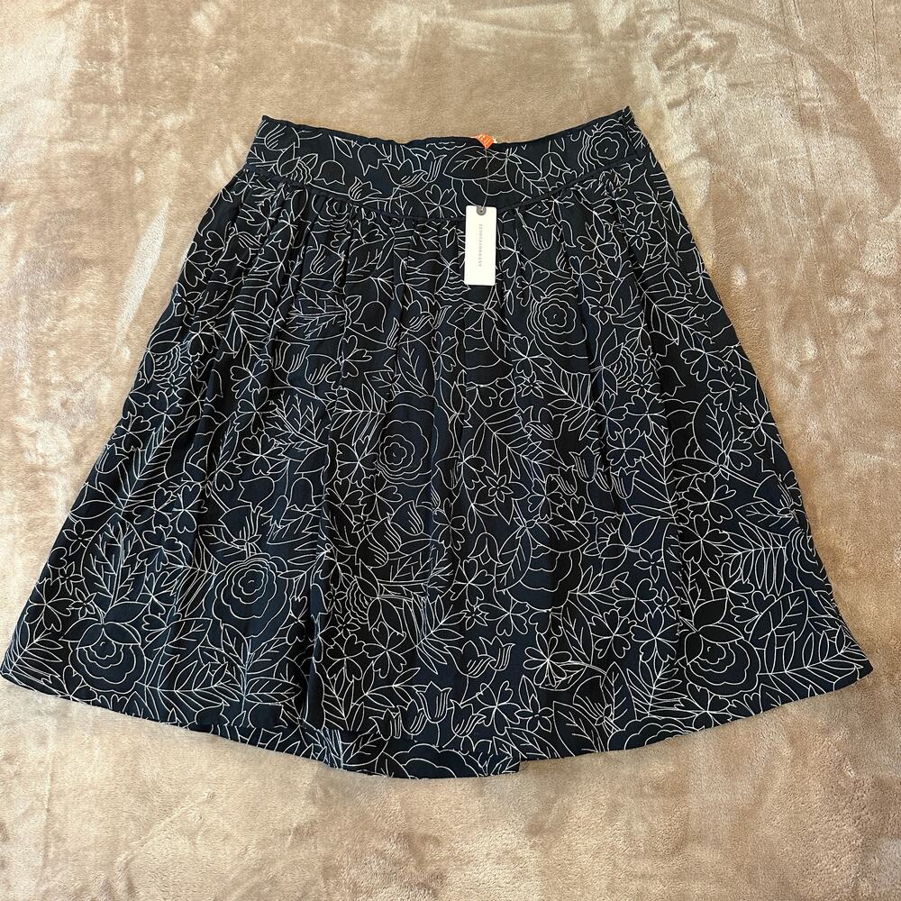 Anthropologie NWT Rare Black Statement Skirt Size 8